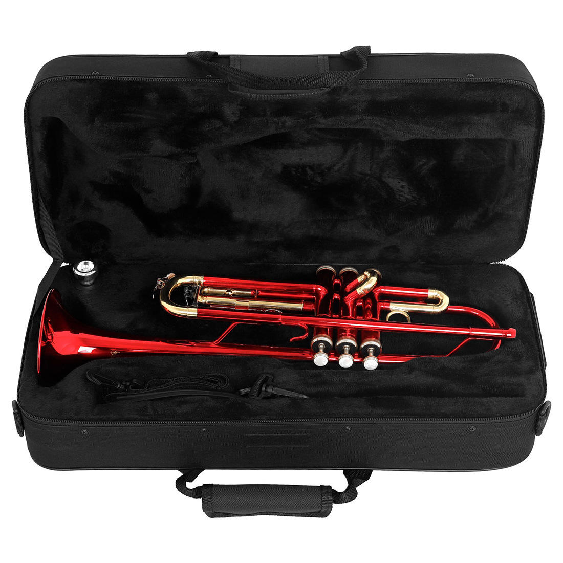 Jeuron Standard Bb Trumpet – Brass Body with Gold Keys, Ideal for Beginners & Professional Practice