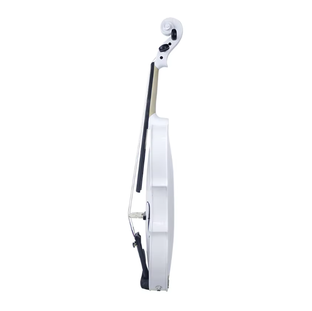 Jeuron High Gloss White Electric Violin OEM ODM String Music Instrument Violin 4/4 for Beginner Professional