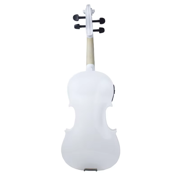 Jeuron High Gloss White Electric Violin OEM ODM String Music Instrument Violin 4/4 for Beginner Professional