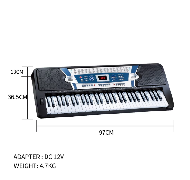 Jeuron 61-Key Teaching Electronic Standard Keyboard Piano Instruments With Led Digital Display, 100 Sounds and 100 Rhythms