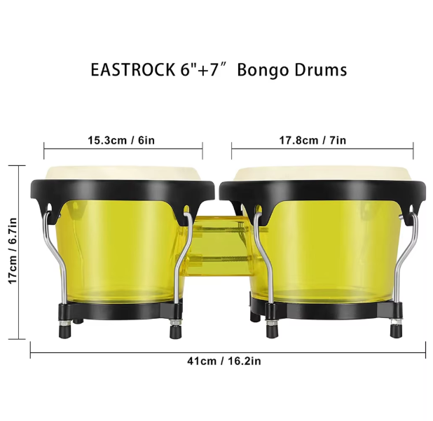 Jeuron Wholesale 6" 7" Hand Drum Cheap Bongo Drums for Kids Adults Beginners
