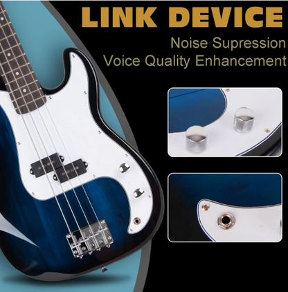 Full Size Polish 46 InchJeuron 4 String Bass Guitar OEM ODM Wholesale Electric Guitar Bass with Gigbag , Amp Cord , Strap