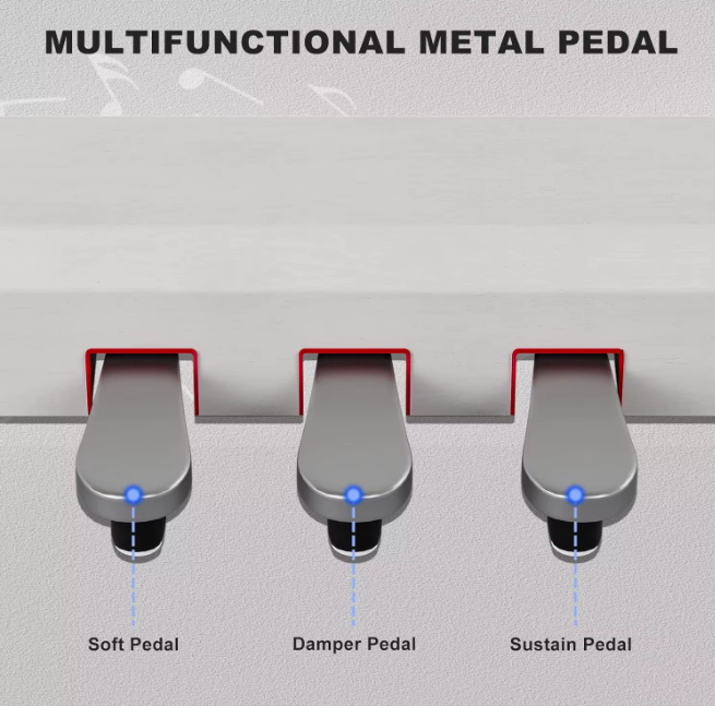 Jeuron 88 Key Digital Piano With Piano Bench, Full Size Heavy Hammer Weighted Action Electric Piano Keyboard With USB MIDI, White