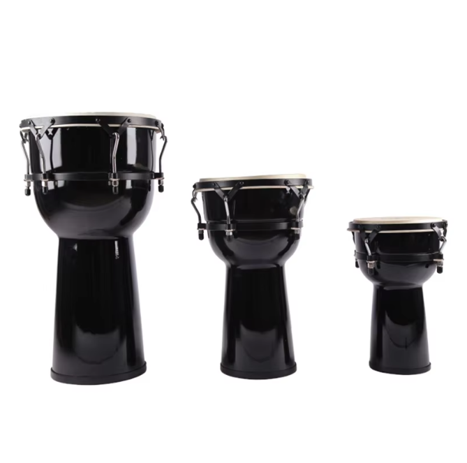 Jeuron Supply Customized Percussion Instrument Excellent Handmade Fiberglass African Drum 8" 10" 12"  Wooden Splicing