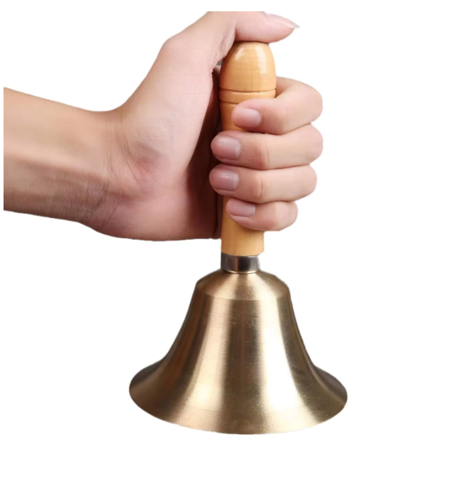 New Product Ideas 2026 Jingle Bells Super Loud Solid Brass Hand Call Christmas Bell