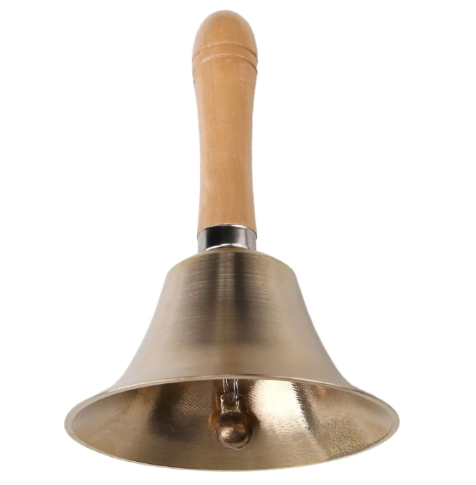 New Product Ideas 2026 Jingle Bells Super Loud Solid Brass Hand Call Christmas Bell