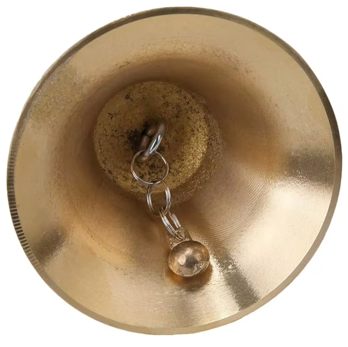 New Product Ideas 2026 Jingle Bells Super Loud Solid Brass Hand Call Christmas Bell