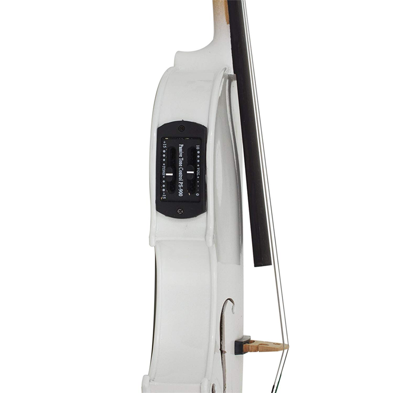 Jeuron High Gloss  OEM ODM String Music Instrument Violin 4/4 for Beginner Professional White Electric Violin