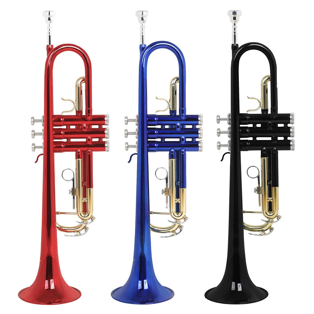 Jeuron Standard Bb Trumpet – Brass Body with Gold Keys, Ideal for Beginners & Professional Practice