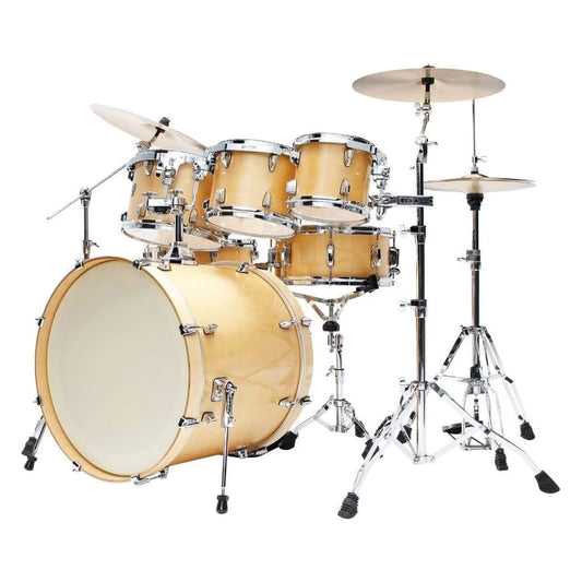 Classic 7-piece Shell Pack with Snare Drum Gloss Natural Blonde Maple 8/10/12" Double 14/16" Maple Wood Musical Instruments