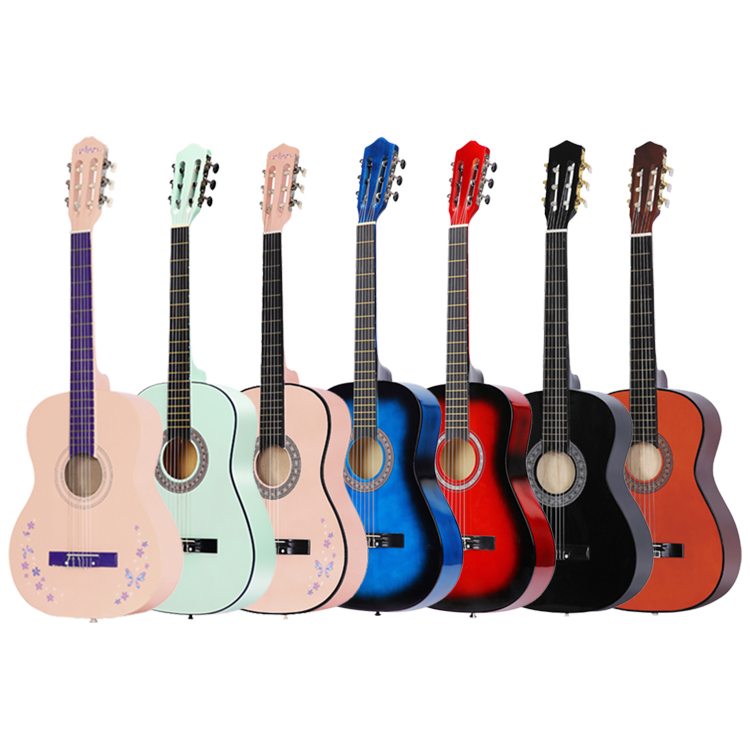 Jeuron Wholesale Colors Guitar Classic OEM ODM CUSTOM 6 Nylon Strings Classical Guitar for Beginners Professionals