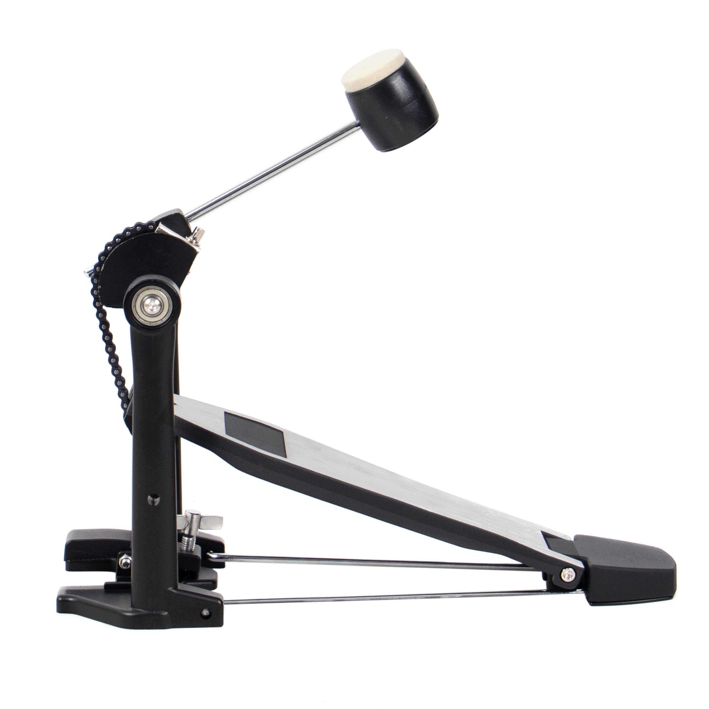 Jeuron Professional Bass Drum Kick Pedal with Integrated Practice Pad - High-Performance Mechanical Single Pedal for Jazz & Electronic Drums