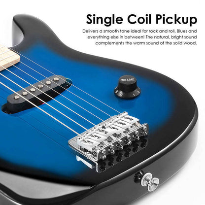 JEURON 30-Inch Mini Electric Guitar for Kids - High Gloss Finish Beginner Instrument