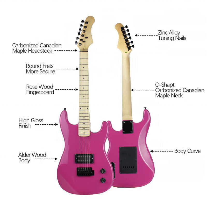 Jeuron Popular 36 Inch Electric Guitar Kit Stringed Instruments Professional Handmade Electric Bass High Gloss Guitar