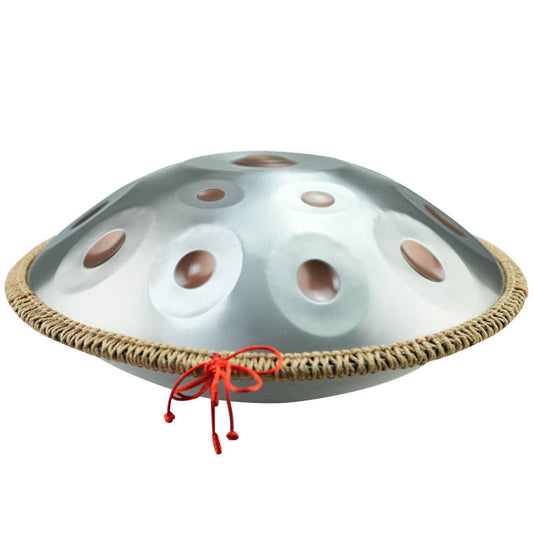 Jeuron 22" Stainless Steel Handpan Drum - Silver Gray 12 Notes Handmade Professional Instrument for Adults