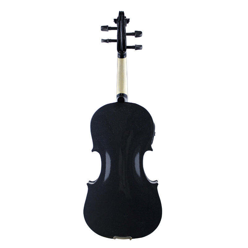 Jeuron 4/4 Electric Violin High Gloss Black – Full Size Silent Practice Instrument for Beginners & Pros