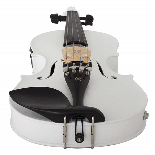 Jeuron High Gloss  OEM ODM String Music Instrument Violin 4/4 for Beginner Professional White Electric Violin