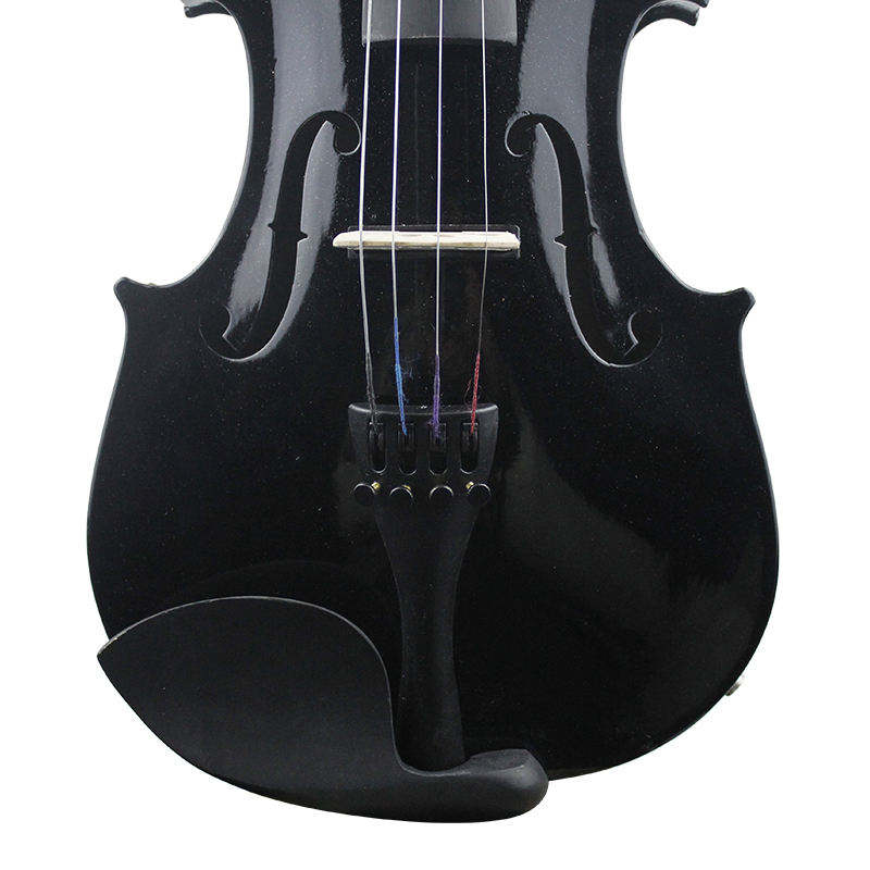 Jeuron 4/4 Electric Violin High Gloss Black – Full Size Silent Practice Instrument for Beginners & Pros