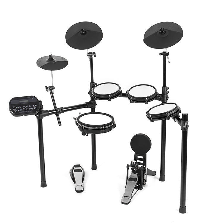 Jeuron 8-Piece Electronic Drum Set - Premium Birch Wood Shells & Mesh Heads - Includes 3 Cymbals (Ride/Crash/Hi-Hat), Kick Pedal & 30 Demo Songs