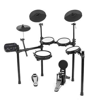 Jeuron 8-Piece Electronic Drum Set - Premium Birch Wood Shells & Mesh Heads - Includes 3 Cymbals (Ride/Crash/Hi-Hat), Kick Pedal & 30 Demo Songs