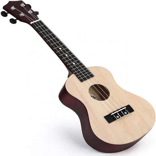 Jeuron Concert Ukulele 23 Inch Nylon String Ebony Fingerboard Mahogany Body for Adult Beginner Kid Bundle Hawaii Mini Guitar